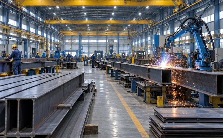 Ilustrasi aplikasi baja di industri manufaktur